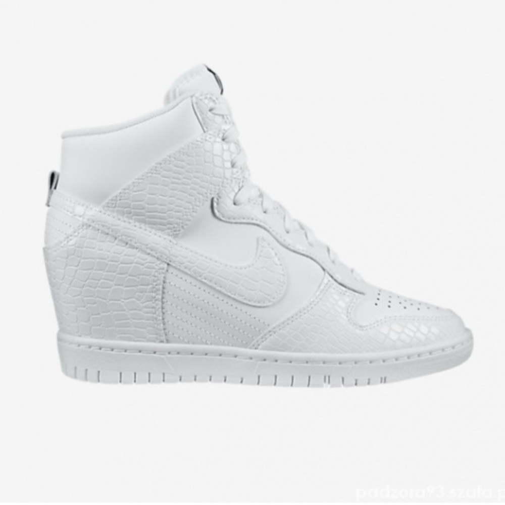 Nike Dunk Sky High 'White Croc Print' Sneaker Wedges